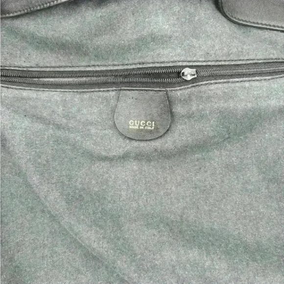 Vintage Gucci Black Leather 2 Way Sarah Flip Top Hobo,original strap-no peeling - Picture 10 of 17